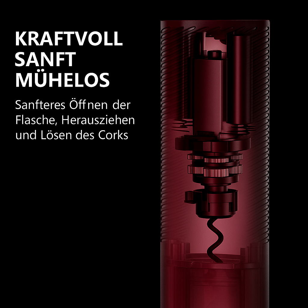 VINOVIDI Elektrischer Weinflaschenöffner – wiederaufladbar, automatisch und elegant