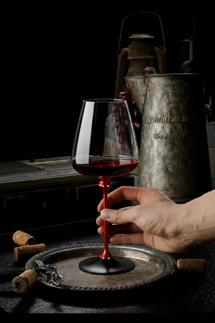 VINOVIDI Rotierendes Weinglas – Handgefertigtes Kristallglas